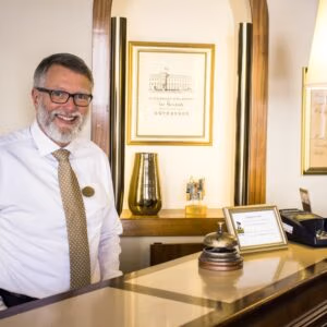 John-Erik Björhag, receptionist på Hotel Royal